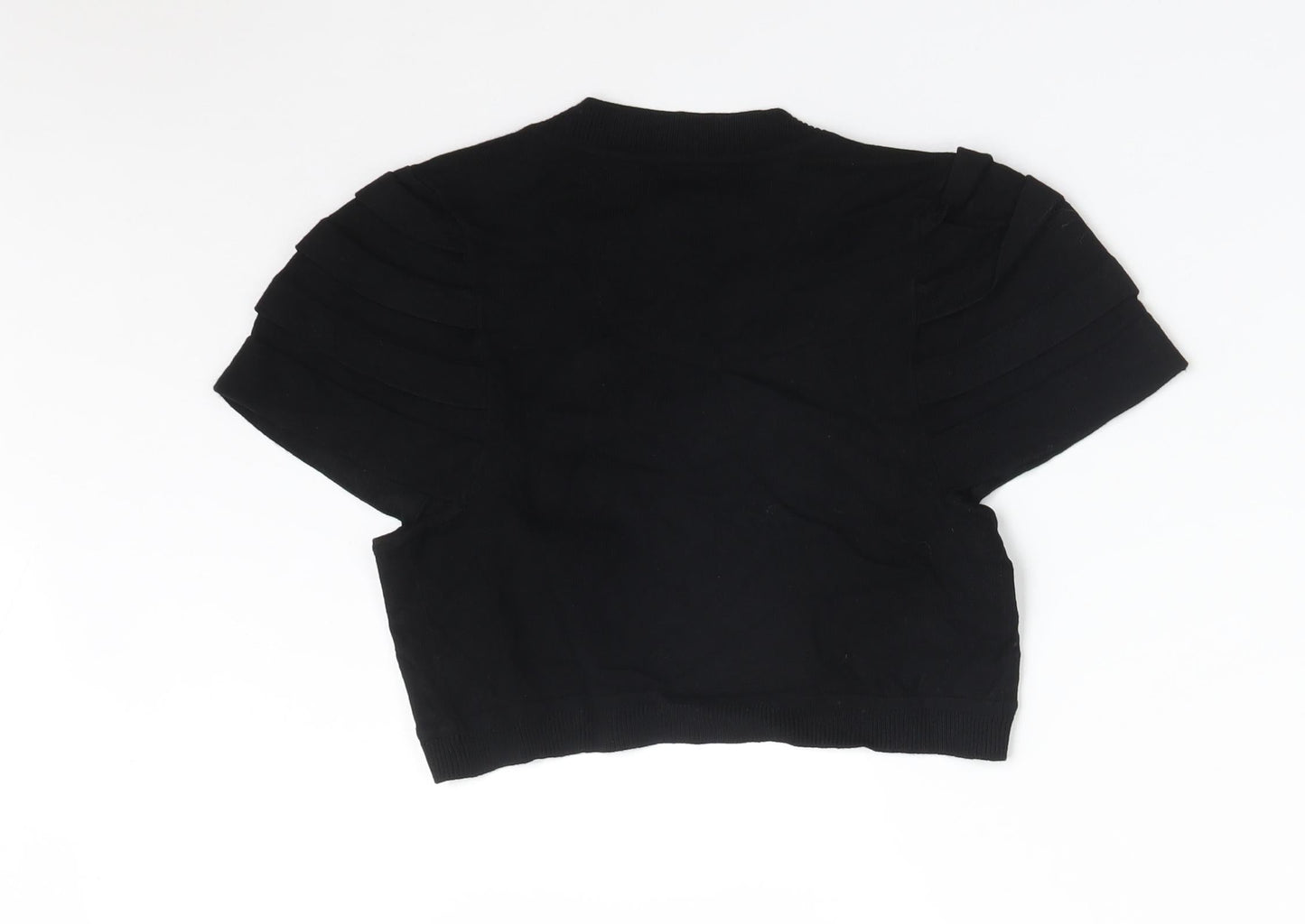 Womens UK Size 12 Papaya Black Cardigan Jumper
