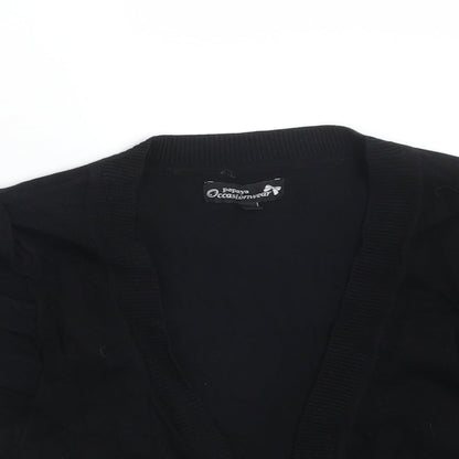 Womens UK Size 12 Papaya Black Cardigan Jumper