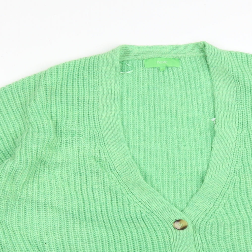 Womens UK Size S NEXT Green Cardigan Jumper