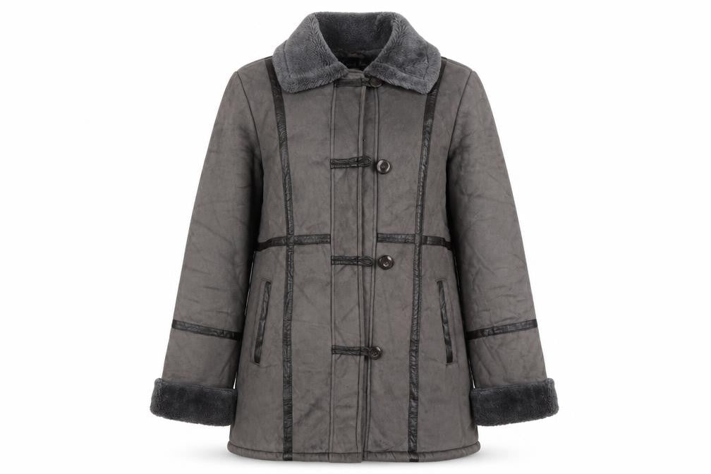 Womens UK Size 12 GABRIELLA VICENGA Grey Overcoat