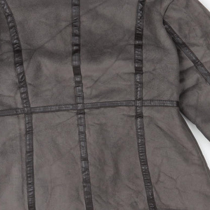 Womens UK Size 12 GABRIELLA VICENGA Grey Overcoat