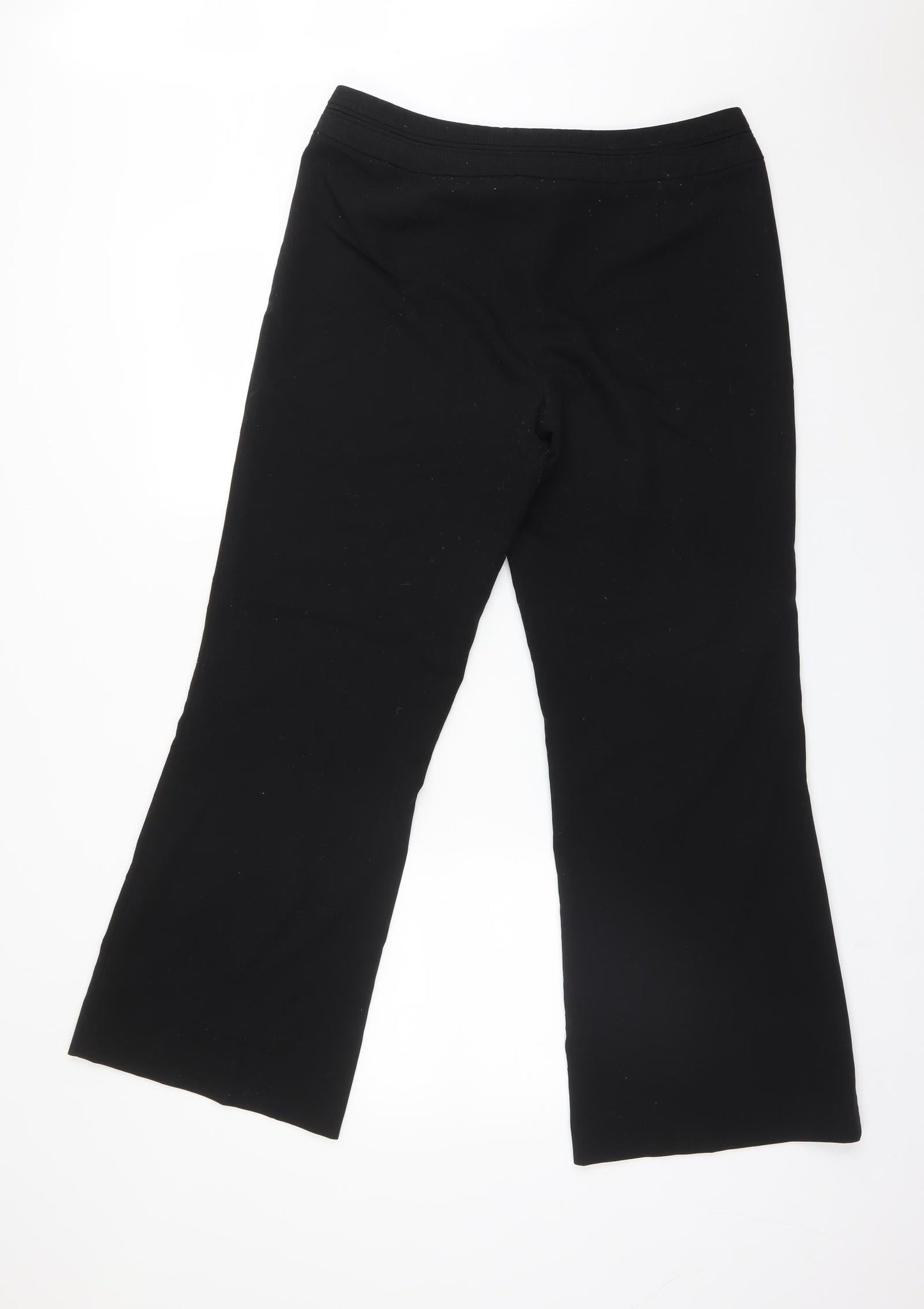 Womens UK Size 12 Debenhams Regular Fit Dress Pants Black Trousers