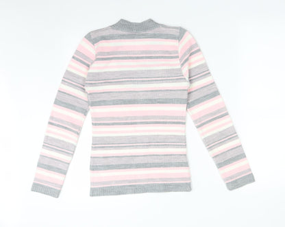 Womens UK Size L Logo Multicoloured Basic T-Shirt