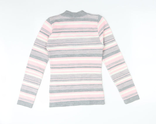 Womens UK Size L Logo Multicoloured Basic T-Shirt