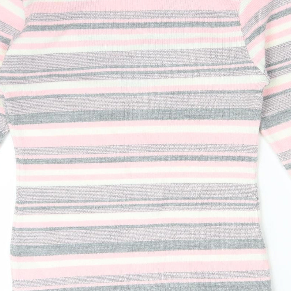 Womens UK Size L Logo Multicoloured Basic T-Shirt