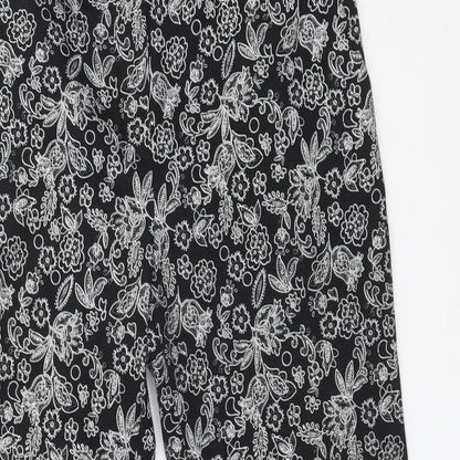 TU Womens Multicoloured Floral Cotton Dress Pants Trousers Size 12 L24 in Regular
