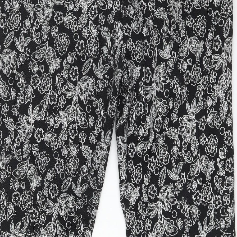 TU Womens Multicoloured Floral Cotton Dress Pants Trousers Size 12 L24 in Regular