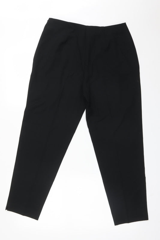 ST MICHAEL Womens Black  Polyester Trousers  Size 14 L27 in Regular
