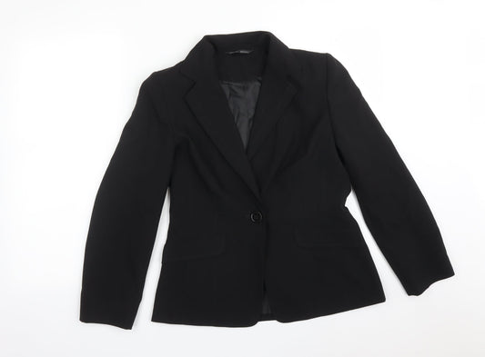 BHS Womens Black  Polyester Jacket Suit Jacket Size 10