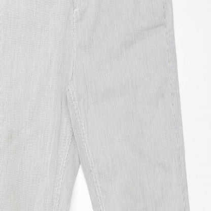 M&S Womens Multicoloured Striped Cotton Straight Jeans Size 10 L33 in Regular