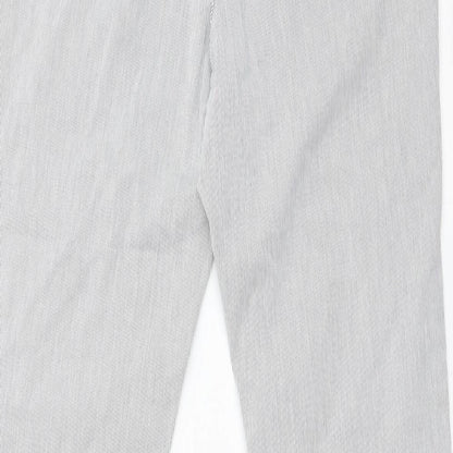 M&S Womens Multicoloured Striped Cotton Straight Jeans Size 10 L33 in Regular