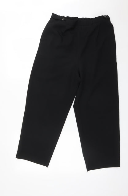 BM Womens Black  Polyester Trousers  Size 16 L24 in Regular