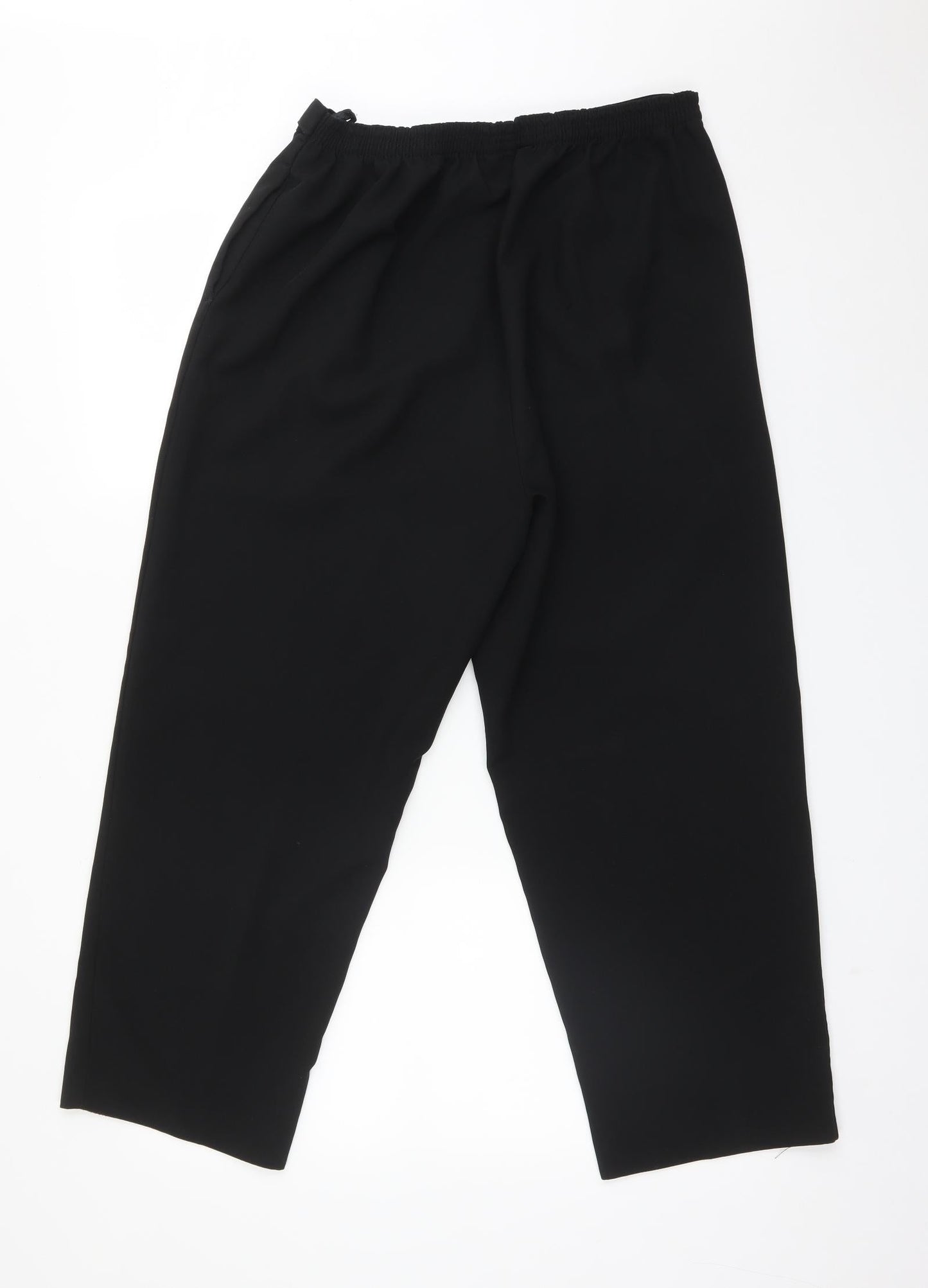 BM Womens Black  Polyester Trousers  Size 16 L24 in Regular