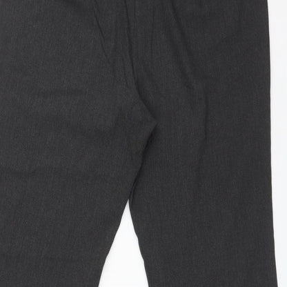 Womens UK Size 14 M&S Regular Fit Dress Pants Grey Trousers