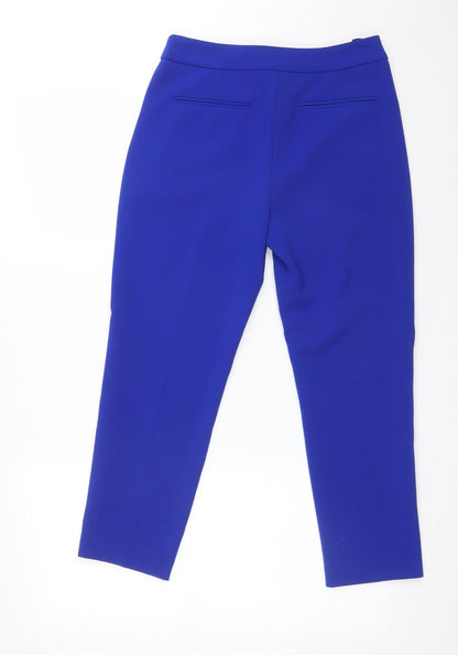 Womens UK Size 6 M&S Regular Fit Dress Pants Blue Trousers