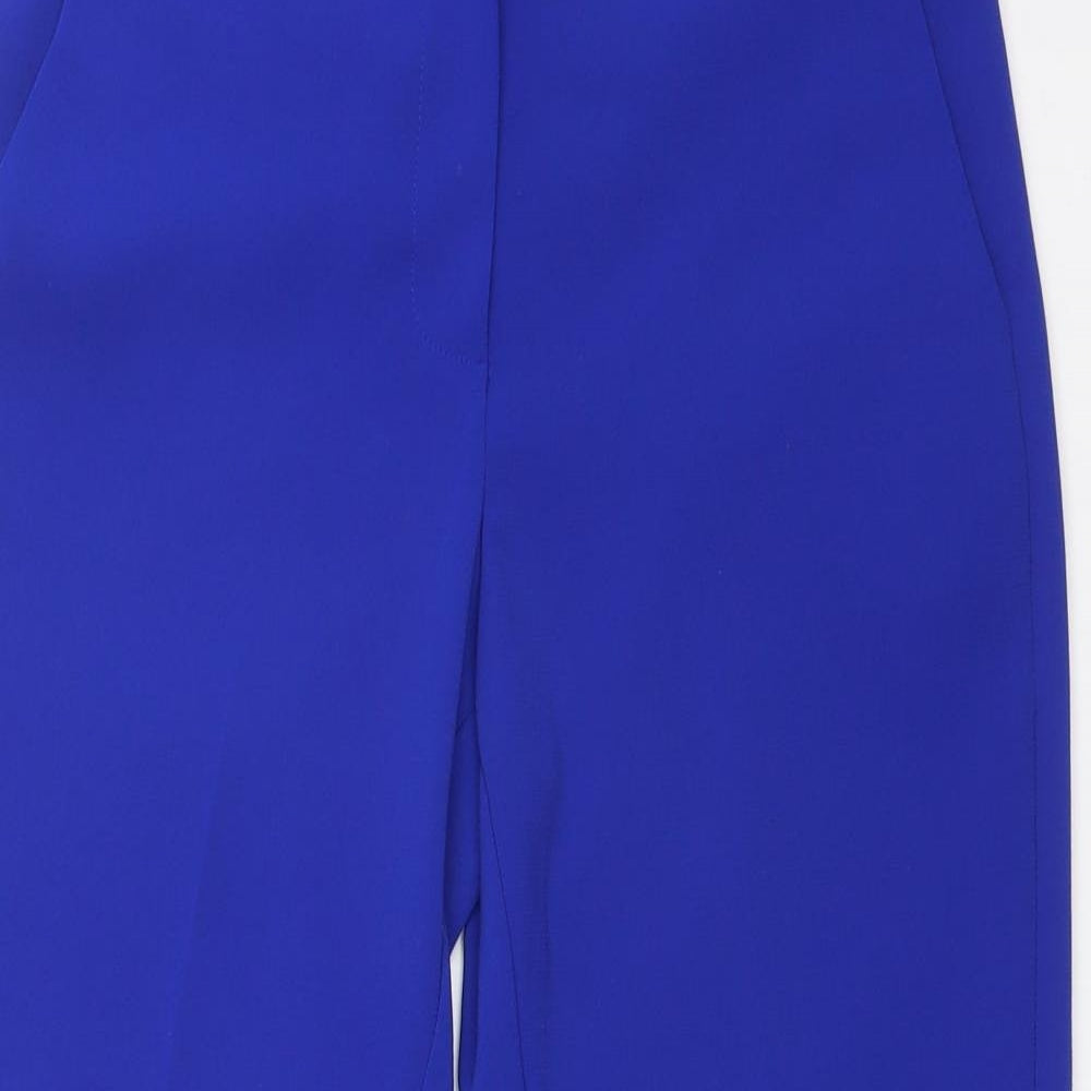 Womens UK Size 6 M&S Regular Fit Dress Pants Blue Trousers