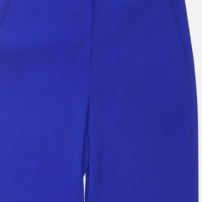 Womens UK Size 6 M&S Regular Fit Dress Pants Blue Trousers