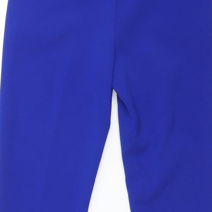 Womens UK Size 6 M&S Regular Fit Dress Pants Blue Trousers