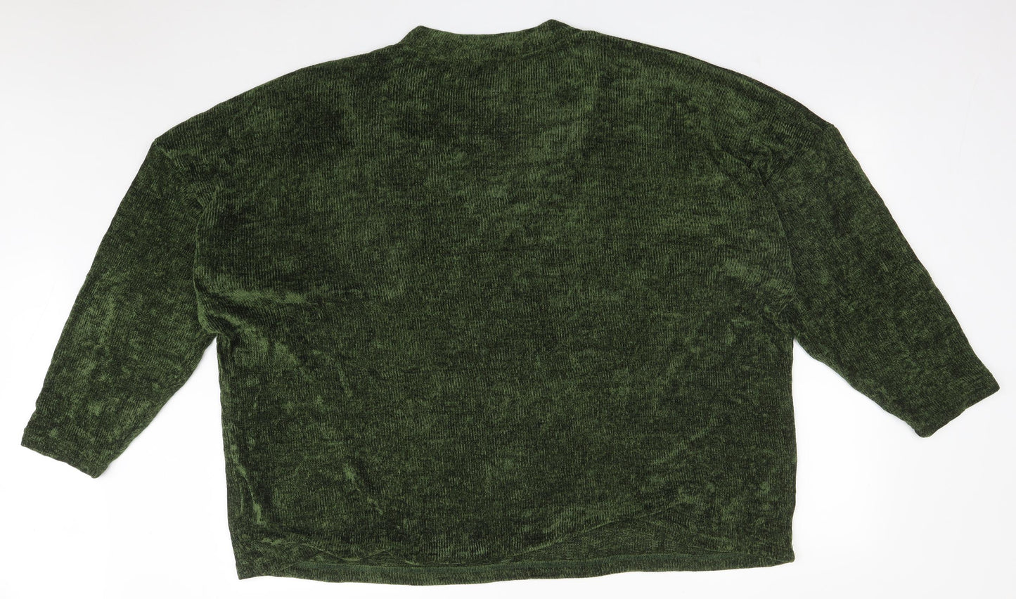 CAPSULE Womens Green  Polyester Basic T-Shirt Size 34 V-Neck