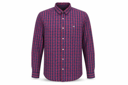 Mens UK Size M Easy Red  Button-Up Long Sleeve Casual Shirt