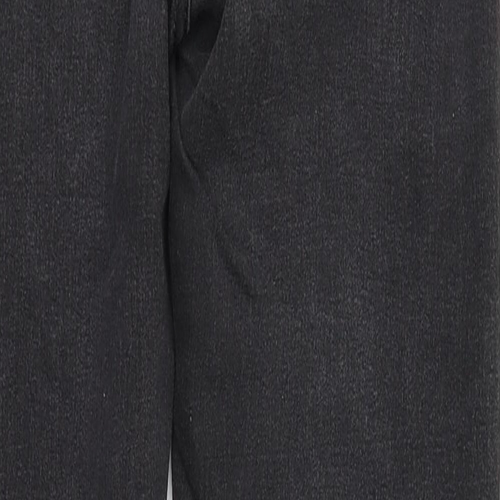 Womens UK Size 8 Preworn Regular Fit Straight Black Jeans