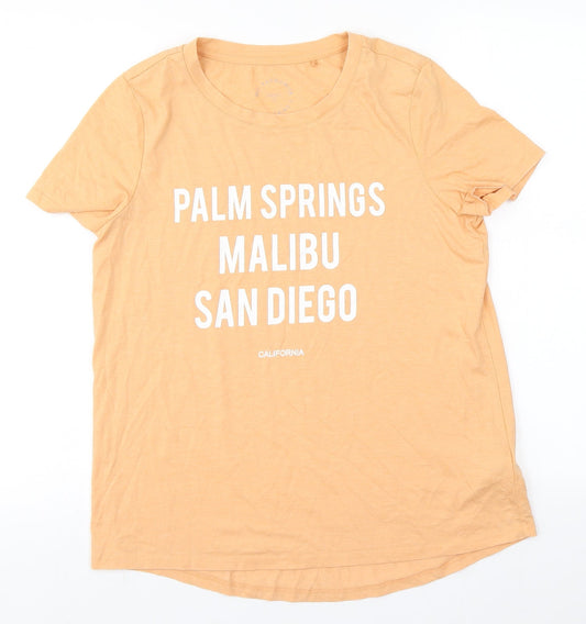 Womens UK Size 12 NEXT Orange Basic T-Shirt