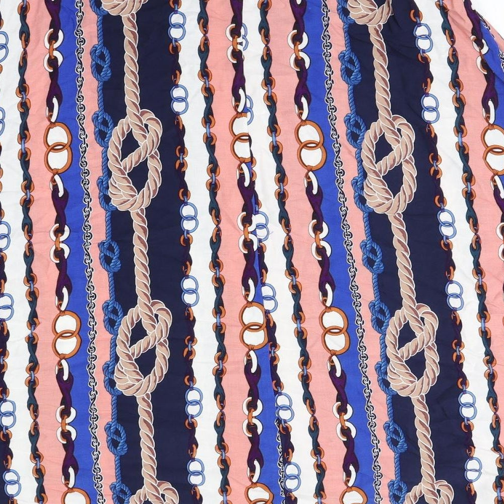 Papaya Womens Multicoloured Striped Viscose A-Line Skirt Size 10