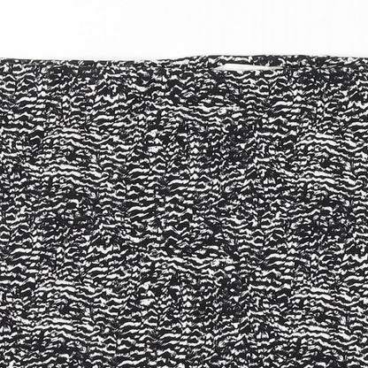 H&M Womens White Animal Print Cotton Skort Skirt Size M