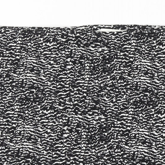 H&M Womens White Animal Print Cotton Skort Skirt Size M