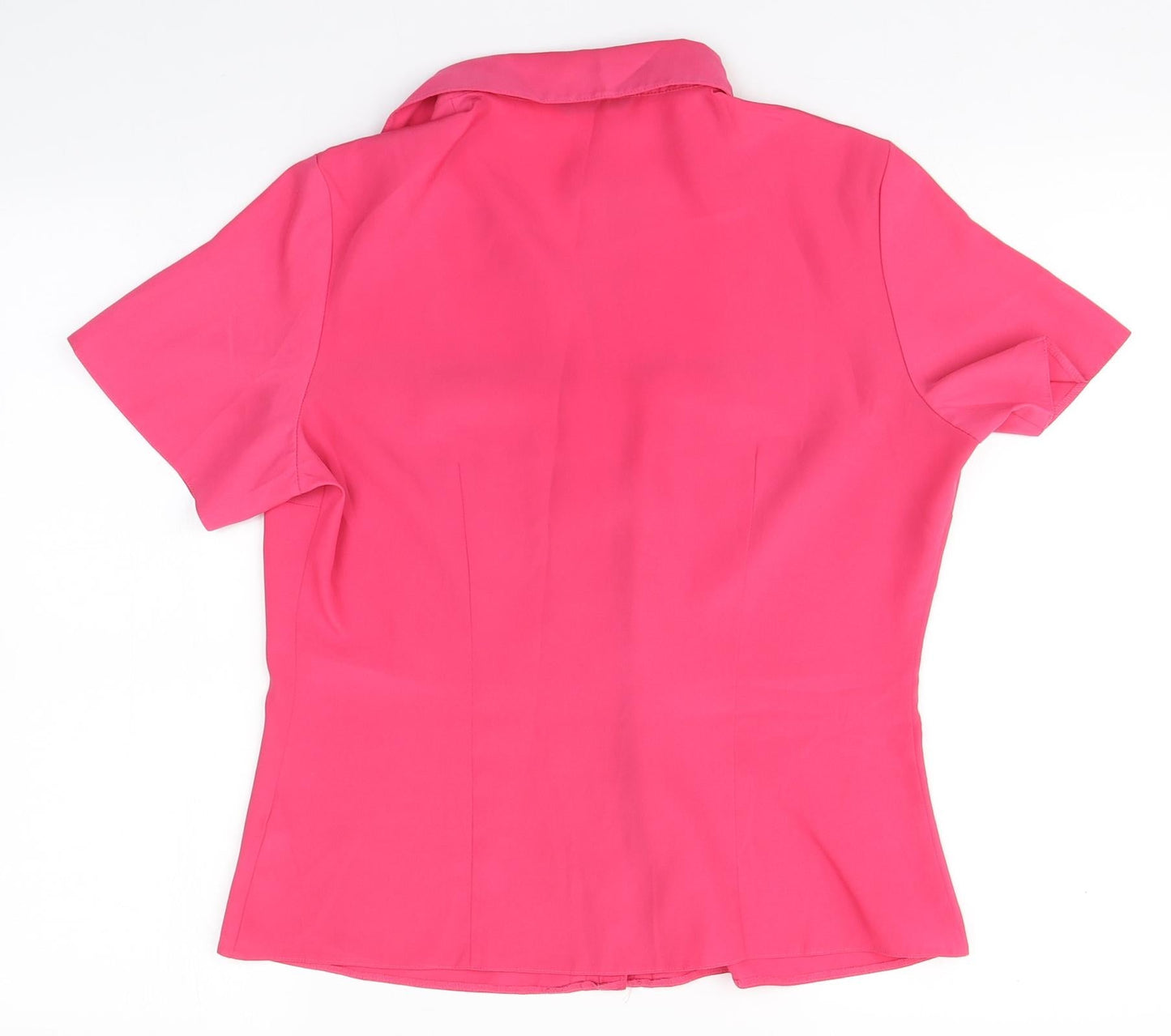 Womens UK Size 12 Profile Pink Basic Button-Up