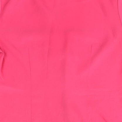 Womens UK Size 12 Profile Pink Basic Button-Up