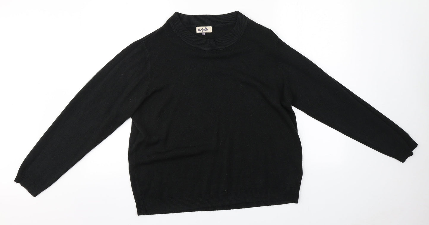 Arista Womens Brown Round Neck  Acrylic Pullover Jumper Size 18