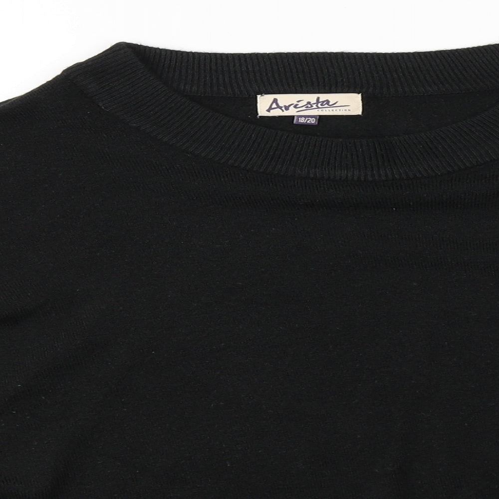 Arista Womens Brown Round Neck  Acrylic Pullover Jumper Size 18