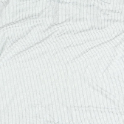 MC Mens Green Striped Cotton  Polo Size S Collared