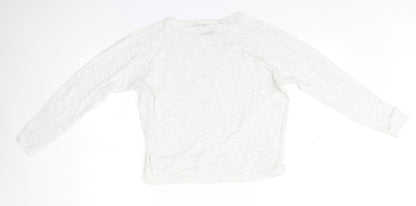 New Look Girls Grey Round Neck  Cotton Pullover Jumper Size 14-15 Years