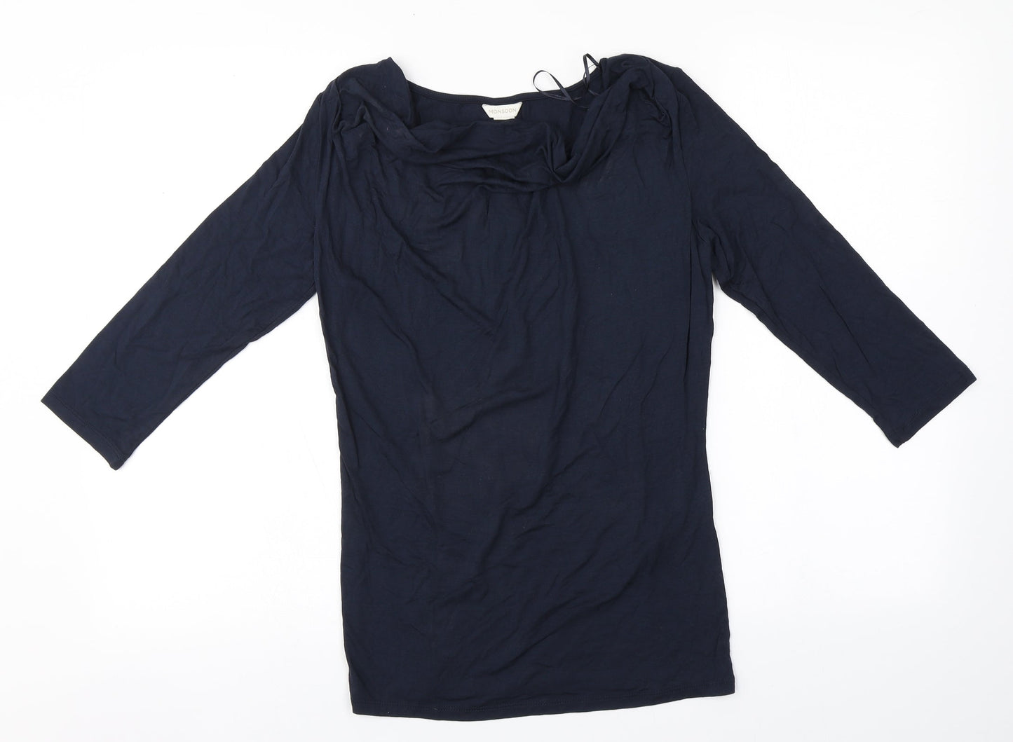 Womens UK Size 10 Monsoon Blue Basic T-Shirt