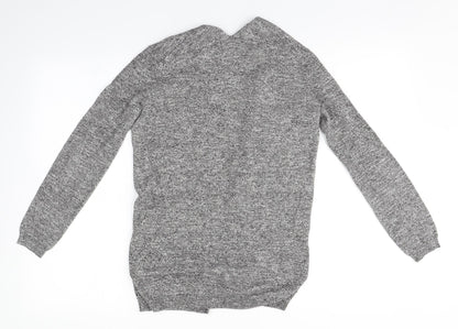 Womens UK Size 6 New Look Grey Cardigan Jumper