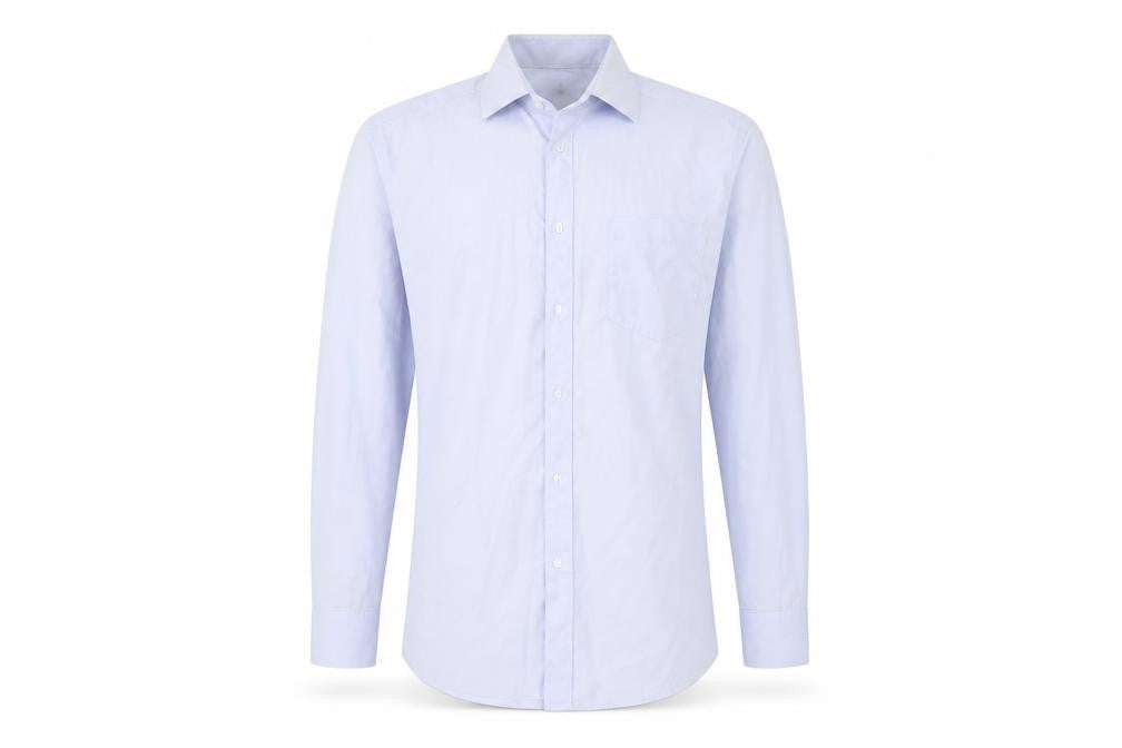 Mens UK Size 15 Taylor & Wright Blue  Button-Up Long Sleeve Casual Shirt