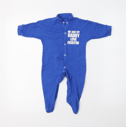 Baby Prem  Blue  Cotton Babygrow One-Piece Size 3-6 Months