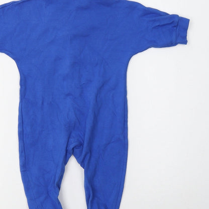 Baby Prem  Blue  Cotton Babygrow One-Piece Size 3-6 Months