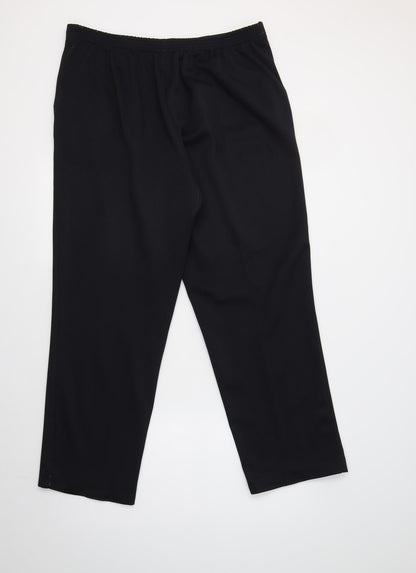 Womens UK Size 16 BM Collection Regular Fit Dress Pants Black Trousers