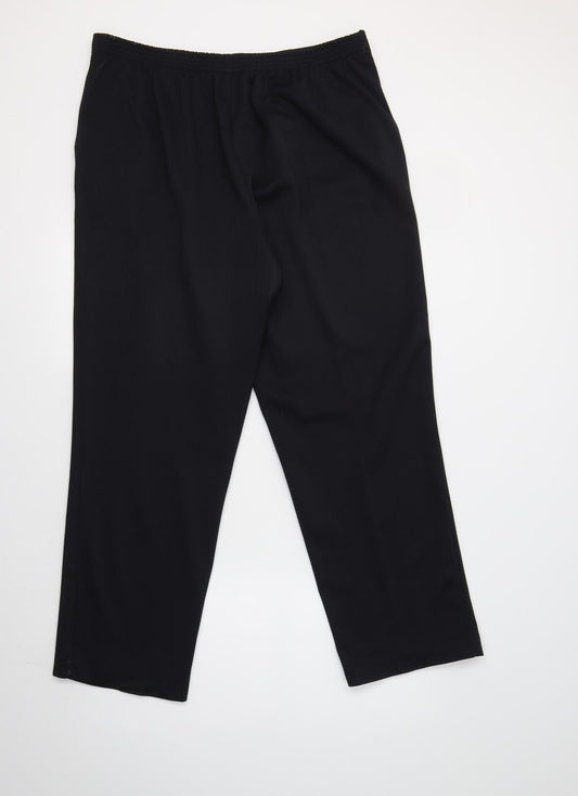 BM Collection Womens Black  Polyester Dress Pants Trousers Size 16 L28 in Regular