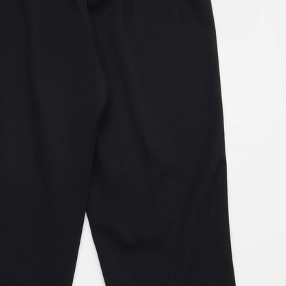 Womens UK Size 16 BM Collection Regular Fit Dress Pants Black Trousers