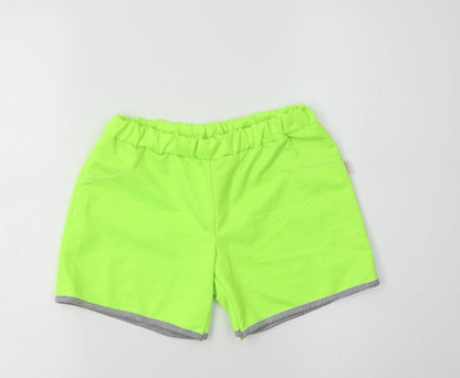 Gamet Girls Green  Cotton Sweat Shorts Size 11 Years  Regular