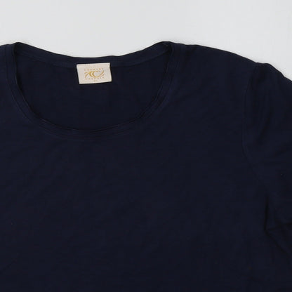 Womens UK Size L Country Casuals Blue Basic T-Shirt