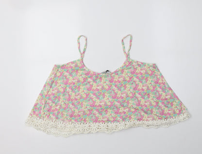 Womens UK Size 14 New Look Multicoloured Camisole Tank