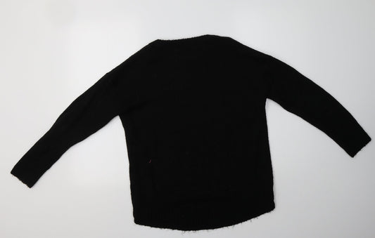 Womens UK Size M New Look Black Pullover Jumper