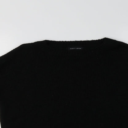 Womens UK Size M New Look Black Pullover Jumper