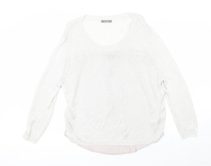 Womens UK Size 16 South Silver Pullover Jumper
