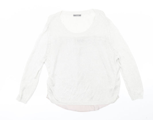 Womens UK Size 16 South Silver Pullover Jumper
